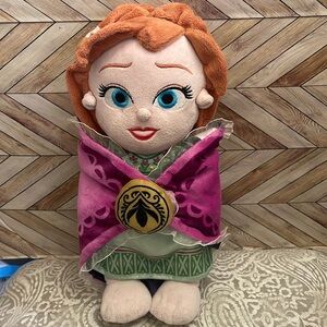 Disney Parks‎ Exclusive Baby Anna 13” Plush Doll Frozen Toy W Blanket